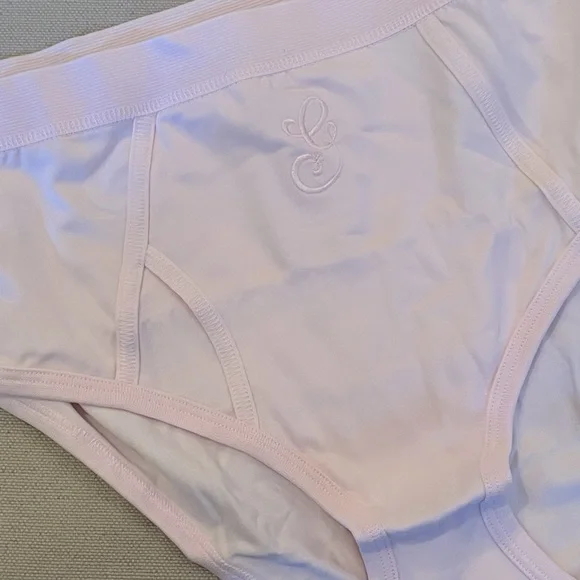 GANNI Embroidered Organic Cotton Jersey 2 High Rise Briefs - Women’s Sizes M & L
